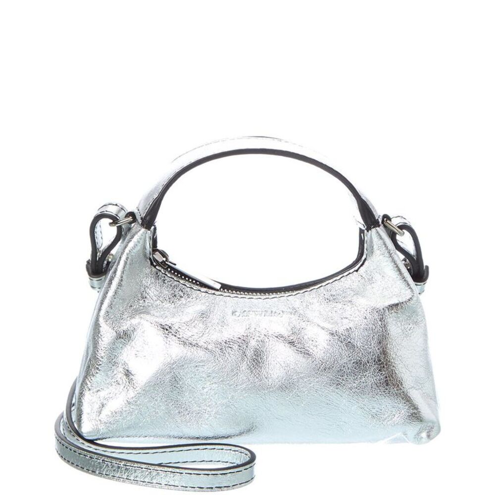Off-White Arcade Leather Hobo Bag, Silver